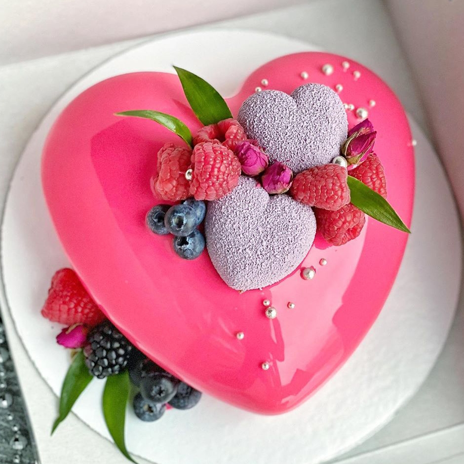 торт, сердце, любовь